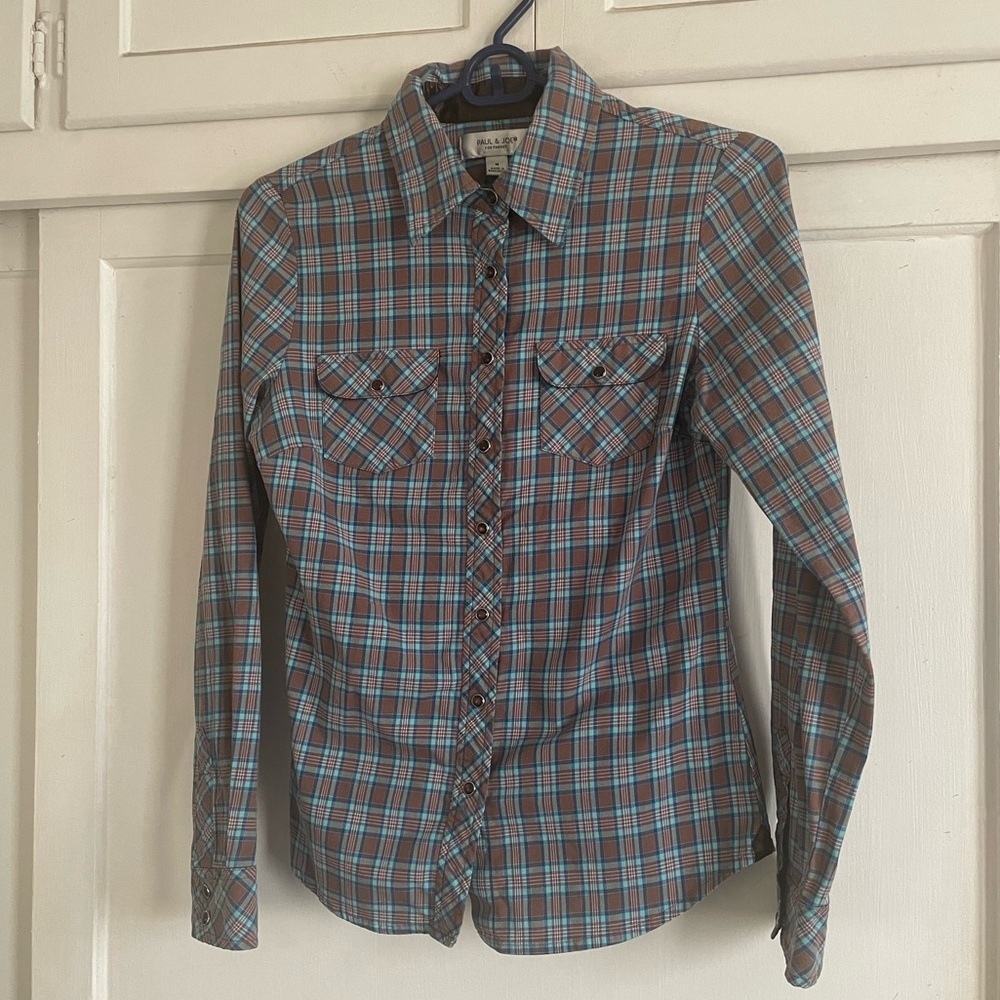 Paul & Joe x Target Plaid Long Sleeve Shirt. Pre-Owned.